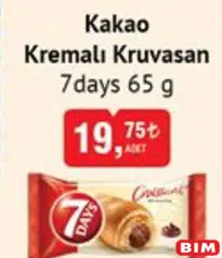 7DAYS KAKAO KREMALI KRUVASAN 65 G fiyat ve kampanya bilgisi